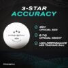 PRO SPIN Ping Pong Balls 3Star Premium White Table Tennis Balls HighPerformance 40+ ABS Professional Quality Ultimate Durability